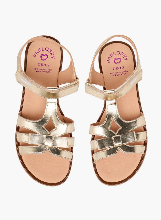 Pablosky Girls Hook and Loop Strap Sandals - Image 2